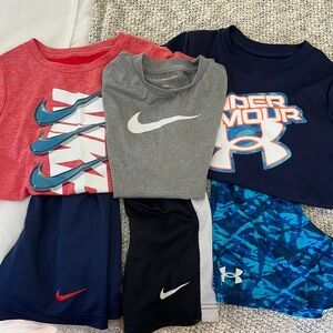 NIKE / UNDER ARMOUR athletic shorts outfits 4t boys